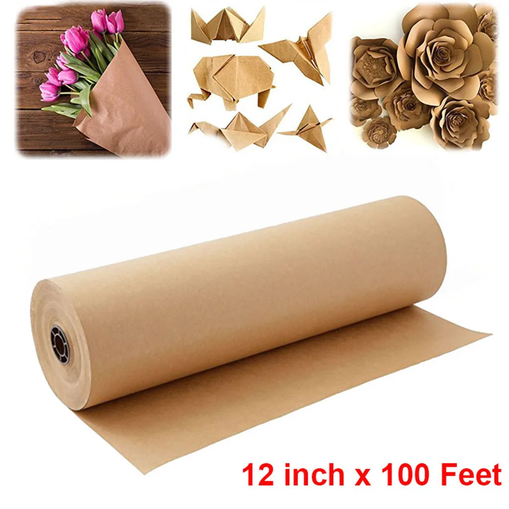 Brown Kraft Paper Roll for Gift Wrapping and Crafts