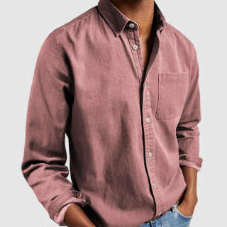 Casual Loose Long Sleeve Hooded Shirt for Men | Comfortable Home Wear 4