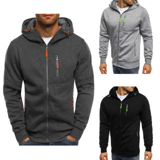 Sports Zipper Hoodie Cardigan | Stand Collar Hooded Jacket