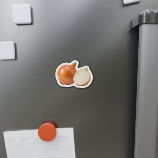 Onion Illustration Die-Cut Magnet 3