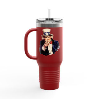 Uncle Sam Pointing Travel Mug | 40oz Insulated Patriotic Tumbler 26