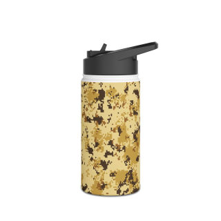 Pink Digital Camo Stainless Steel Water Bottle | Insulated Bottle 4