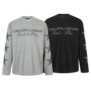 Star Letter Rhinestone Long Sleeve T-Shirt | Men's American Retro 5