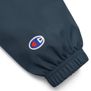 Embroidered Champion Packable Navy Jacket "Dirt Is Good" 14