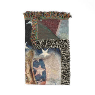 Uncle Sam Pointing Woven Blanket | American Flag Patriotic Throw 14