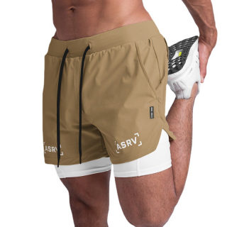 Men's Quick-Dry Two-Layer Basketball Shorts 2