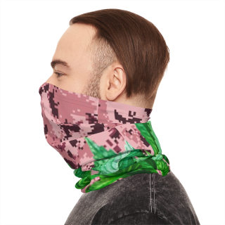 Green Cannabis Leaf Neck Gaiter 11