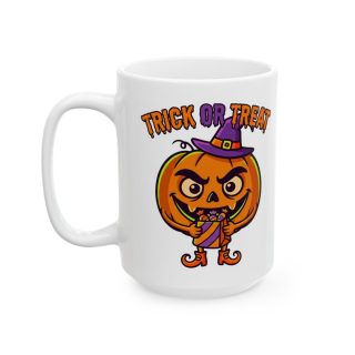 Trick or Treat Pumpkin Candy Mug | Halloween Ceramic Coffee Cup 6