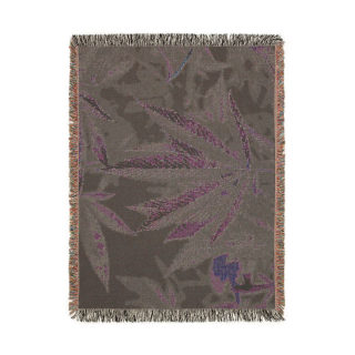 Marijuana Leaf Woven Blanket | Cannabis Plant Throw, Botanical Tapestry 12
