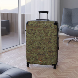 Digital Camo Suitcase | Carry-On Luggage with Telescoping Handle 15