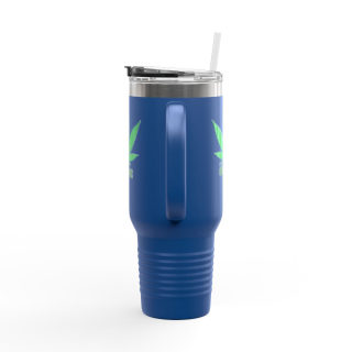 Organic cannabis leaf travel mug, 40oz insulated tumbler 23