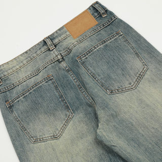 Vintage Washed Gradient Denim Pants 4