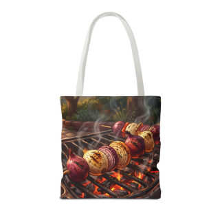 Grilled Vegetable Kabob Tote Bag | BBQ Skewers, Summer Cookout Market Tote 23