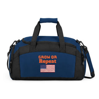 Grow or Repeat American Flag Gym Bag | Patriotic Cross-Stitch Design 15