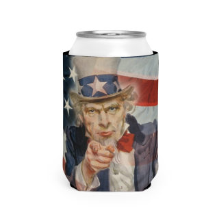 Uncle Sam Pointing Can Cooler Sleeve | American Flag Patriotic 3