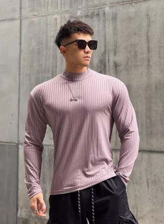 Men's Fall Long Sleeve Quick-Dry Fitted Sport Shirt | Running Basketball 2