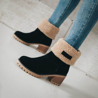 Women's Warm Flock-Lined Martin-Style Snow Boots 5