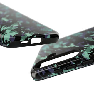 Teal Black Abstract Camo Phone Case 148
