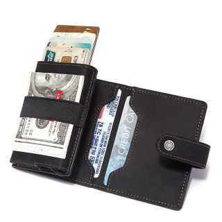 Metal Coin Purse & Leather Card Case | ID Sleeve Credit Card Holder 2