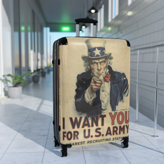 Uncle Sam Want You design Suitcase | Vintage American Poster luggage 9