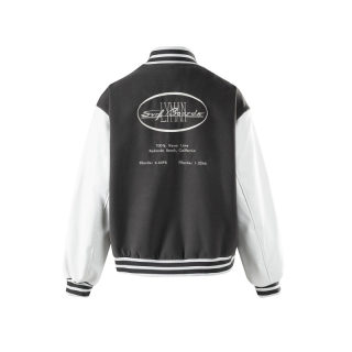Embroidery Splicing Baseball Jacket | Unisex Loose Fit 2