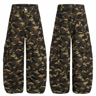 Cool Camouflage Multi-Pocket Cargo Wide Leg Pants | Unisex 5