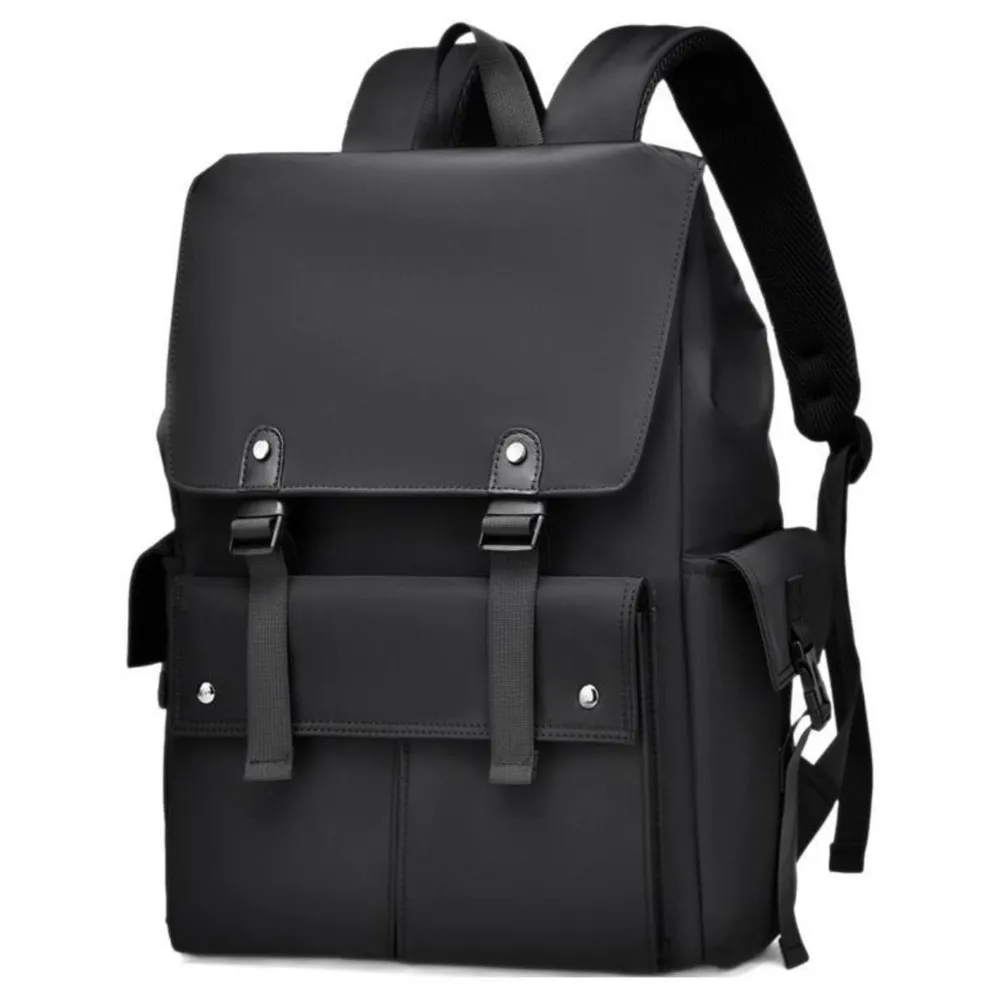 PU Leather Multi-Pocket Backpack with Adjustable Straps 2