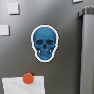 Blue Skull Die-Cut Magnet 5