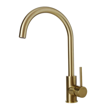 Stainless Steel Gold Kitchen Faucet, Brushed Finish 4