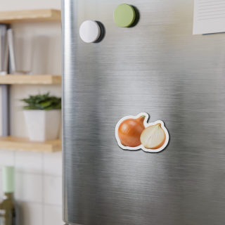 Onion Illustration Die-Cut Magnet 8
