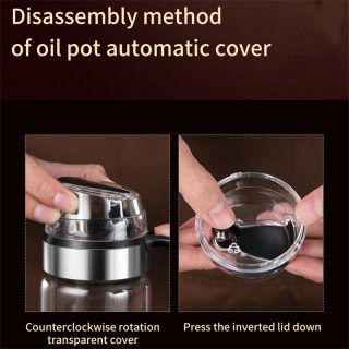 Automatic Glass Oil & Soy Sauce Bottle | Self-Opening Lid 3
