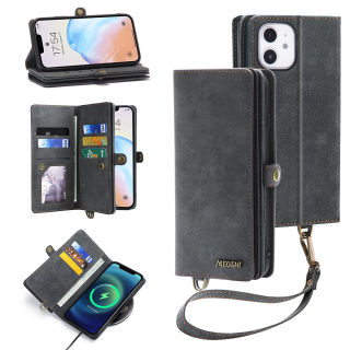 Leather Flip Case for iPhone, Card Slot Protective Cover