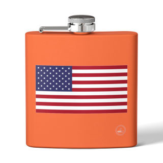 American flag flask, stainless steel 6oz 4