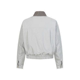 Plaid Patchwork Turn-Down Collar Loose Cotton-Filled Jacket 4