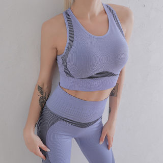 Women's Two-Piece Seamless Sleeveless Yoga Set 4