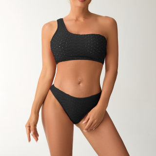 Solid Color bikini set (off-shoulder) 3