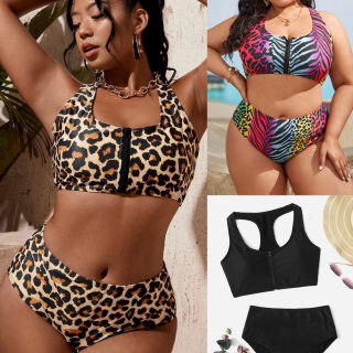 Plus Size Leopard Print bikini set