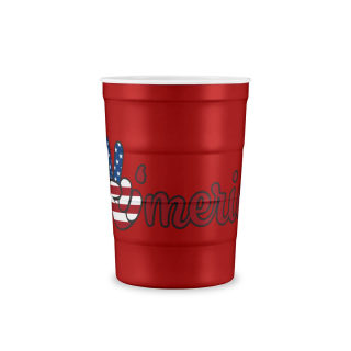 American peace sign recyclable steel cup