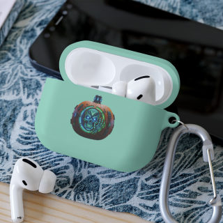 Neon Pumpkin Skull AirPods Case 28