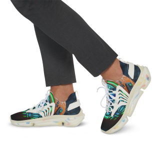 Green Orb Abstract Mesh Sneakers | Athletic Shoes 20