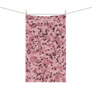 Pink Terrazzo Pattern Tea Towel | Abstract Speckled Kitchen Linen 6