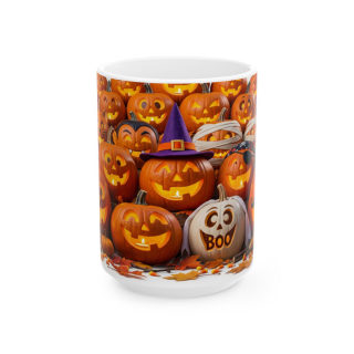 Jack-O'-Lantern Pattern Mug | Halloween Pumpkin Coffee Cup 2