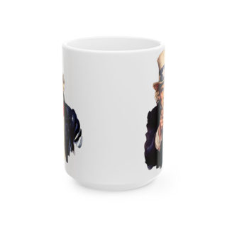 Steampunk Fox Portrait Mug | Ceramic Coffee Cup 2