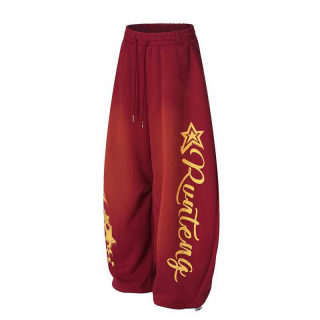 Retro Letter Star Print Wide Leg Sweatpants | Hip-Hop Style 2