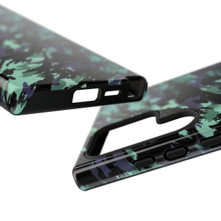 Teal Black Abstract Camo Phone Case 149