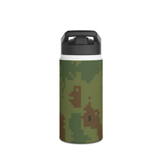 Pixel Camouflage Stainless Steel Water Bottle | Standard Lid 2