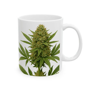 Cannabis Leaf Pattern Mug | Ceramic Coffee Cup 9