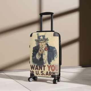 Uncle Sam Want You design Suitcase | Vintage American Poster luggage 13