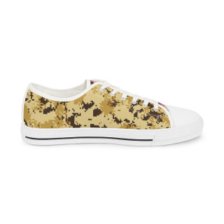 Gold Splatter Pattern Men's Low-Top Sneakers | Abstract Paint Design 14
