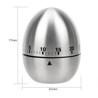 Stainless Steel Kitchen Timer | 60-Minute Mechanical Egg Timer 5